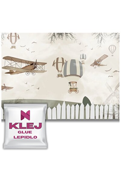 Naklejkomania Fototapet Pentru Copii Avioane Baloane Decoratiune Murala 260x390