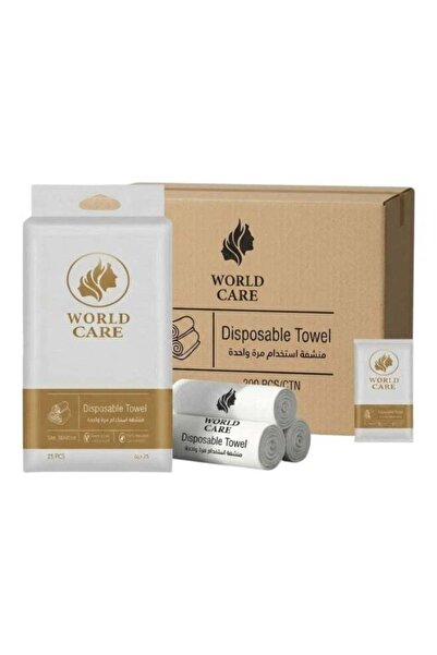 WORLD CARE كرتون يحتوي على 8 شدات مناشف للاستعمال مرة واحدة 160×80 سنتي متر