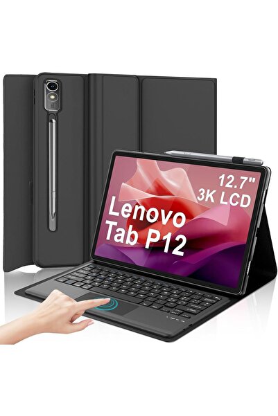 OEM Husă cu tastatură și touchpad pentru Lenovo Tab P12 12.7 inchi, Solidă, N...