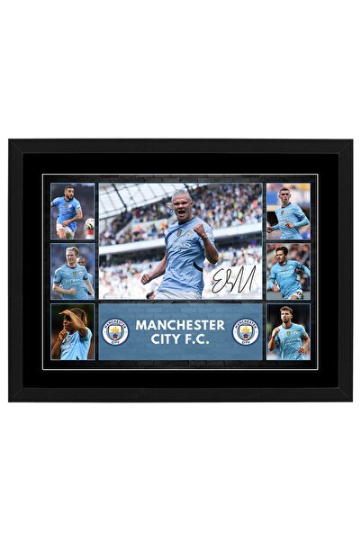 HWC Trading Manchester City FC 2024 Framed A3 Poster Print Collage - Man City...