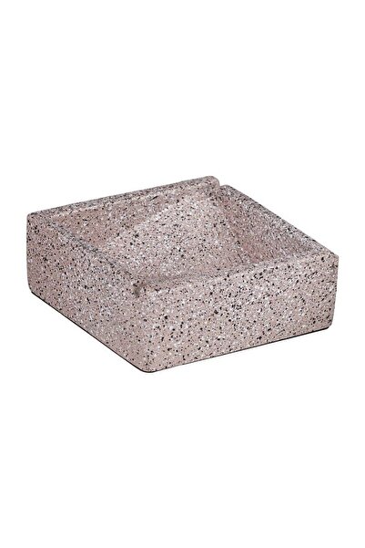 OEM Scrumieră ceramică gri granit 11,5x11,5x4 cm, finisaj modern și elegant