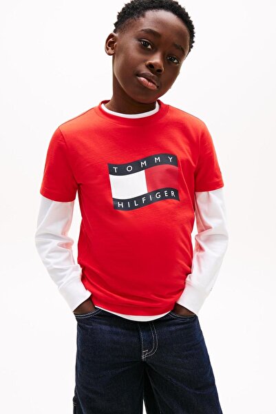 Tommy Hilfiger Erkek Çocuk Tişört KB0KB10275