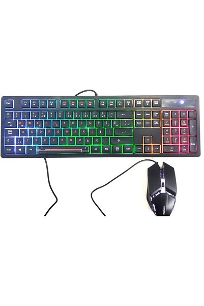 GM CONCORD C-66 RGB LED IŞIKLI KABLOLU GAMING KLAVYE + MOUSE SET