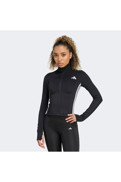 adidas Workout Essentials 3-Stripes Women's Black Tracksuit Top