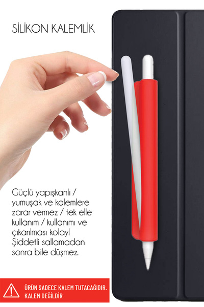 Nezih Case Tüm Stylus Kalemlere ve Normal Kalemlere Uyumlu Yapışkanlı Silikon...