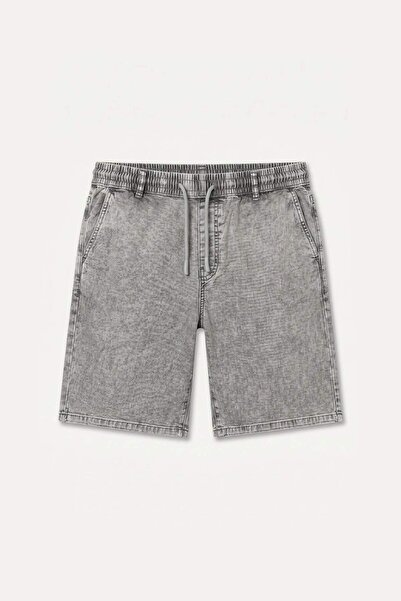 DeFacto Relax Fit Light Gray Jean Bermuda Shorts I1969Ax26Hs