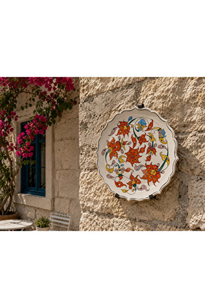 muguetarts %100 El İşçiliği Çini Tabak R:30 cm.
