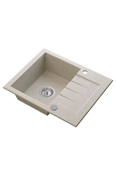 Granitan Chiuveta Granit Tinos, Bej 574x470mm, Reversibila, Sifon Cromat Inclus