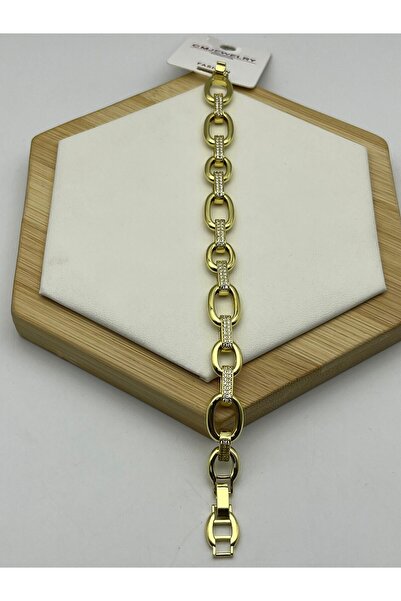 BİJU YILMAZ Oval link gold bracelet - 26cmblk30