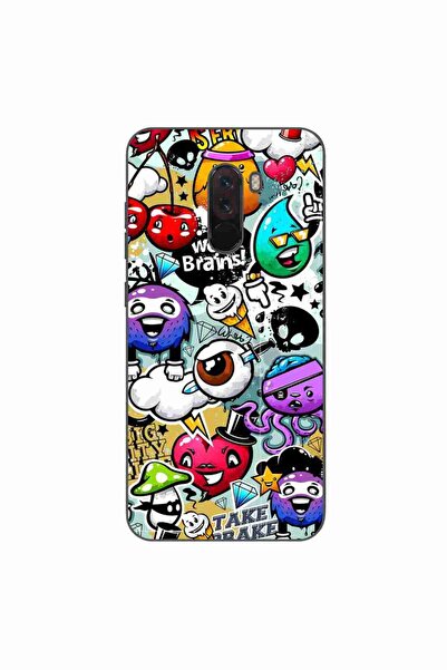 OEM Husa compatibila cu Xiaomi Pocophone F1 Silicon Gel Tpu Model Pop Art Gra...