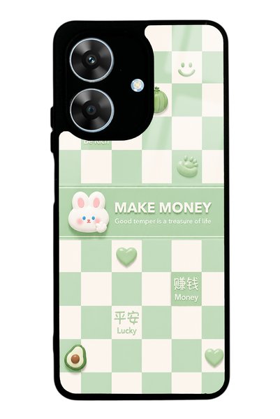 Spoyi Realme Note 60 Green Make Money Design Glossy Phone Case