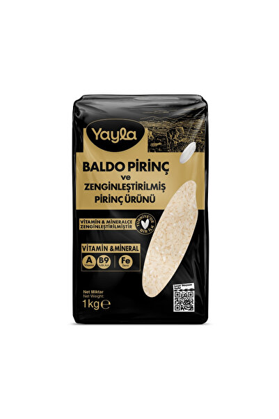 Yayla Baldo Pirinç ve Zenginleştirilmiş Pirinç Ürünü (A+B9+Fe) 1 kg