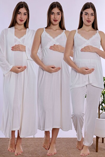 ByLohusa Soft Textured Adjustable Waist Elastic Maternity and Postpartum Set ...