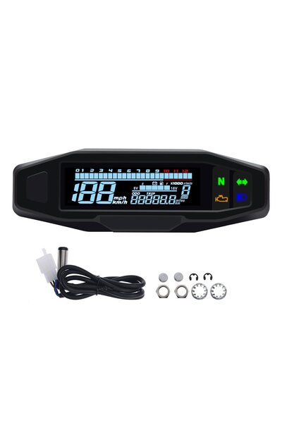 MIULEE Vitezometru Moto Digital, KAOLALI, Universal, Afisaj LCD Lizibil, Rezi...