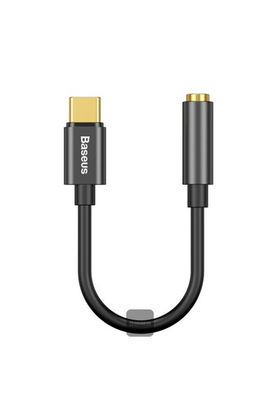 Baseus Adaptor audio USB-C la jack de 3,5 mm L54, Negru