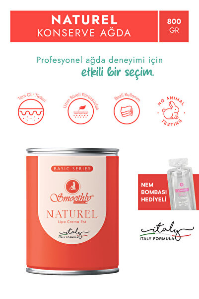 Smoothly Naturel Konserve Ağda Basic Series 800g – Profesyonel Salon Sir Ağda