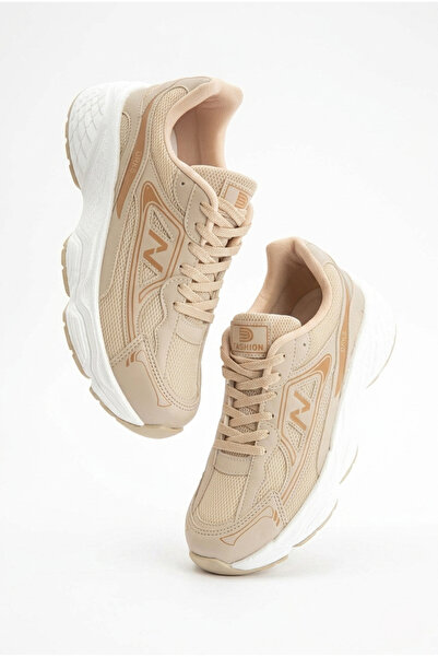 Zerenyus Drkstp-182 Balance Premium Mesh Orthopedic Sole Beige Women's Sneaker