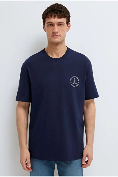 Mavi Tricou cu imprimeu bleumarin pentru bărbați Tricou bleumarin închis
