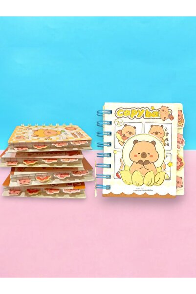 Limmy Capy Bara Notepad - Mini Ring-Bound A7 Notepad - Blue