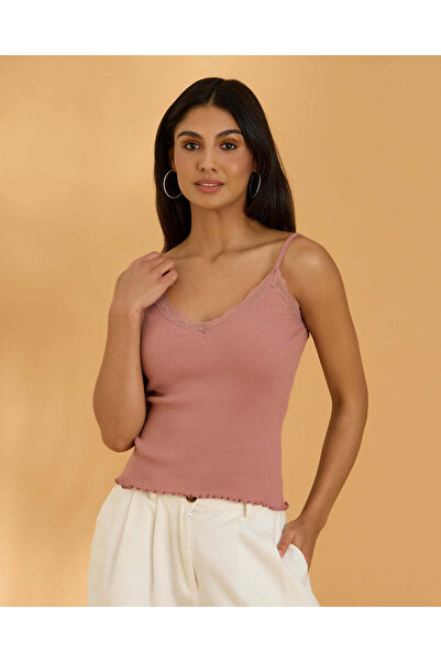 REDTAG Women Pink Strappy Lace Vest