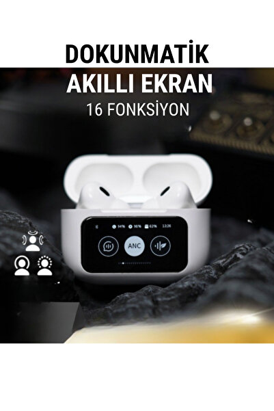 Barbanti Mobile Air Pro 2 Ekranlı Anc Gürültü Engelleyici Bluetooth Kulaklık IOS Android Tüm Telefonlar ile Uyumlu Kulaklık