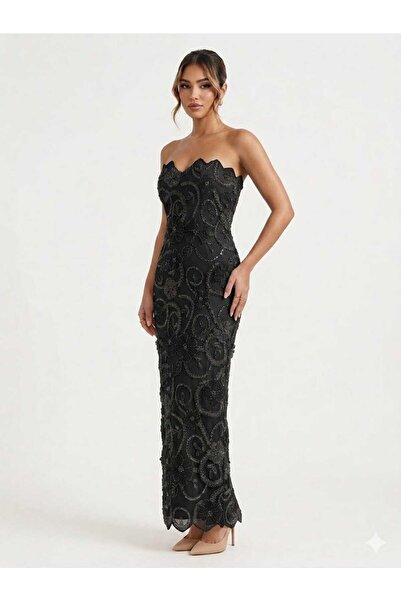 Pyramid masterpieces Luxurious Off-Shoulder Evening Dress