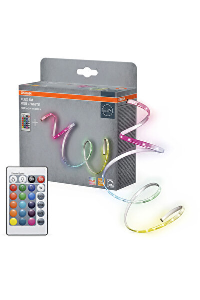 Osram Kit bandă LED RGB FLEX 5m cu telecomandă, reglabilă, 3000K, 1300 lm, IP20
