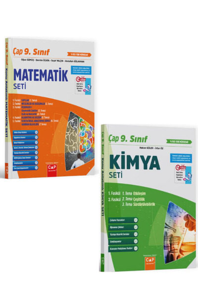 Çap Yayınları Çap 9. Sınıf Matematik ve Kimya Fasikül Konu Anlatımlı Seti (Ma...