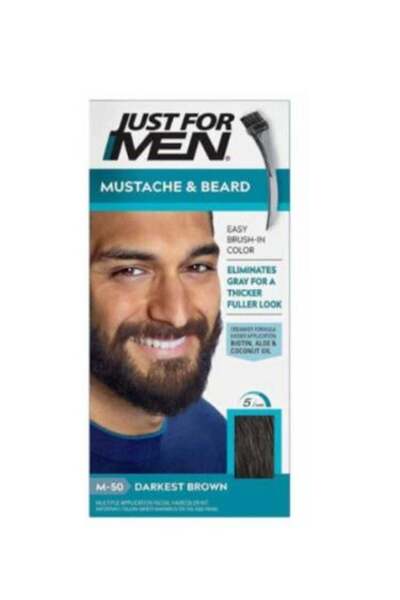 Just For Men صبغة الشارب واللحية للرجال من جست فور مين - رقم M-50 بني غامق جد...