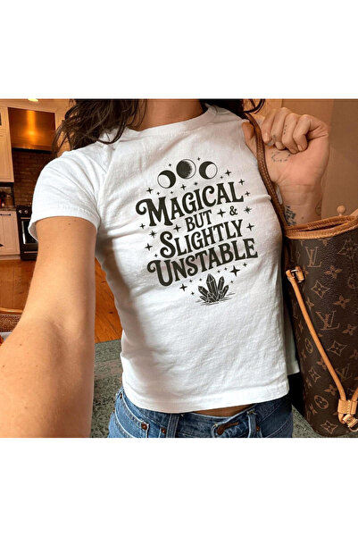 Grafftee Clothing Magical but Slightly Unstable Printed Women's Body Tee