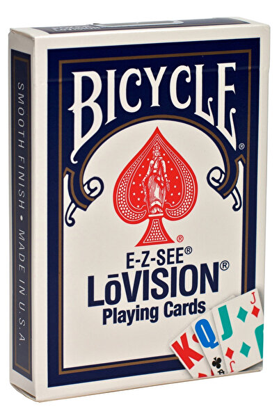 Bicycle - E-Z-SEE Lovision Poker Cards (Rosu/Albastru)