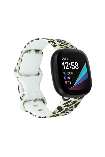 OEM Λουράκι Σιλικόνης Καφέ για Versa 4, Versa 3 (Fitbit Versa 4, Versa 3, Sense)