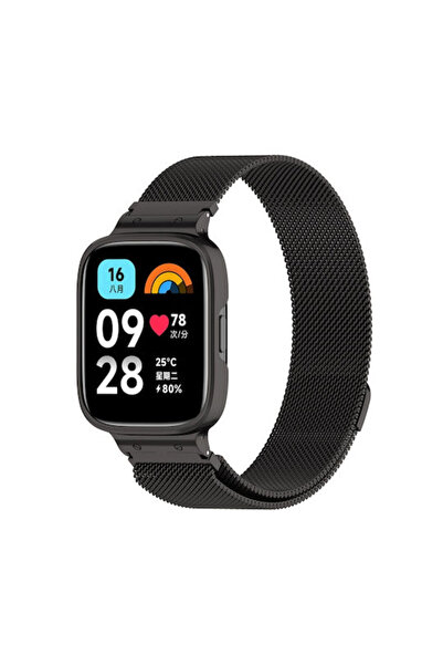 OEM Μεταλλικό Λουράκι Μαύρο (Redmi Watch 3)