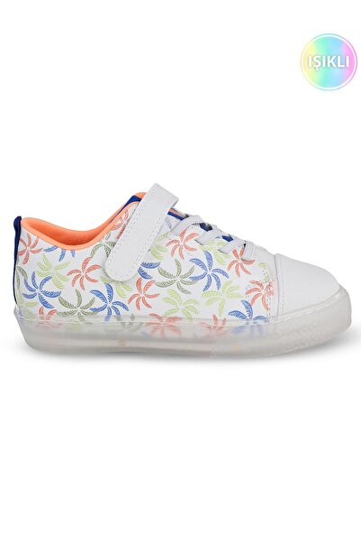 Civil Sport Palm Tree Printed Sports Shoes - White, Size 32-36