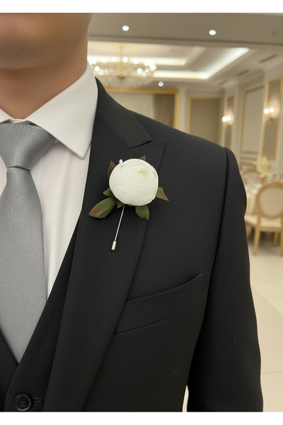 BTRENDY Şakayık Damat Yaka Çiçeği,Yaka İğnesi Şık Aksesuar