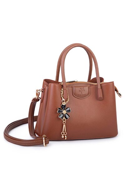 Nas Bag Geantă de mână și crossbody elegantă pentru femei, cu mini-amuletă fl...