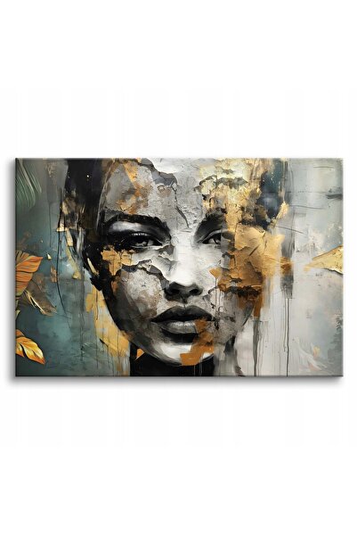 Naklejkomania Tablou pe panza, Portret de femeie, 120 x 80 cm, Cu rama, Print...