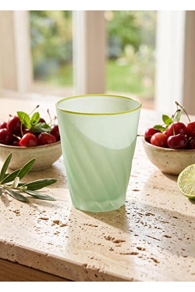 The Mia Glass Water Cup Green 10X8X8 cm