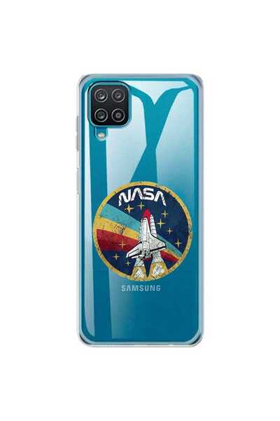OEM Husa compatibila cu Samsung Galaxy A12 Silicon Transparenta Model Nasa St...