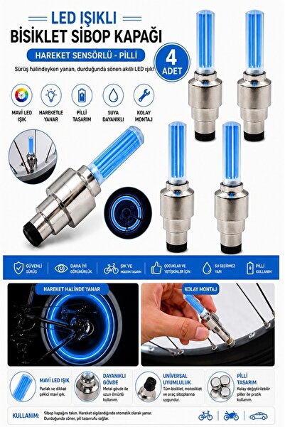 Artlantis Işıklı Sibop Kapağı 4 lü 1 Paket Fotosel Haraket Sensörlü Led Işık ...