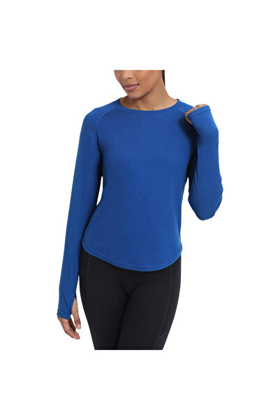 OEM Tricou Sport Termic Dama Mânecă Lungă Elastic Bleumarin XXL