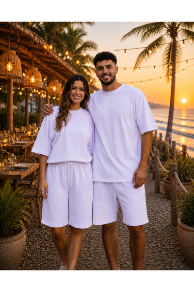 BayBayan ΣΕΤ ΣΟΡΤΣ ΜΕ ΚΟΝΤΑ ΜΑΝΙΚΙΑ OVERSIZED, ΚΑΤΑΛΛΗΛΟ ΓΙΑ ΖΕΥΓΑΡΙΑ UNISEX ...