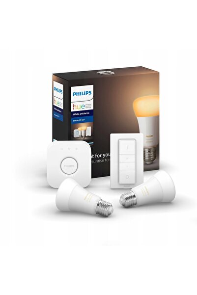 Philips Hue Bec LED White Ambiance 9W E27 Bluetooth 2 bucăți