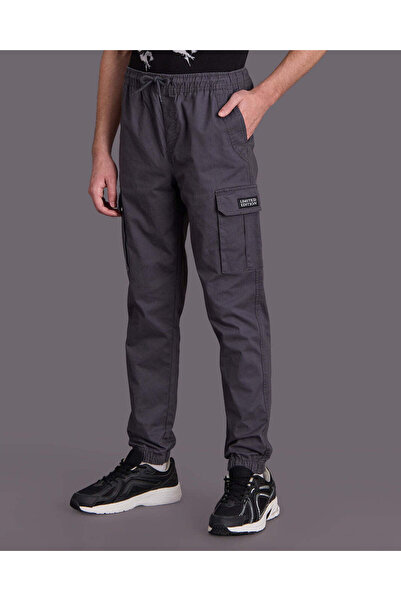 REDTAG Senior Boys Olive Cargo Joggers With Elastic Waist Band