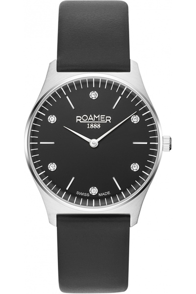 Roamer Ceas de damă 650815 41 55 05, negru clasic.