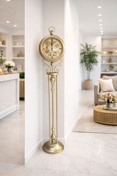 avizemeydanı Ayaklı Saat Gümüş ( 190cm )