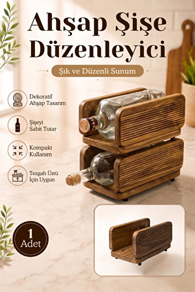 Myend Dekorativni drveni organizator za boce, stalak za vino u ormariću, orga...