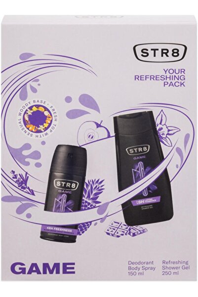 str8 Set cadou bărbați Game – Gel de duș revigorant 250 ml + Deo spray 150 ml
