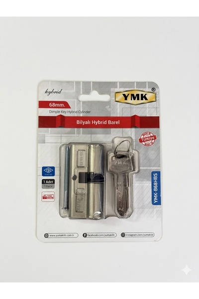 YMK Çelik Kapı Bareli 68mm 3Adet Bilyalı Anahtarlı