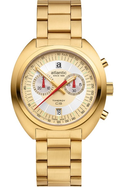 Atlantic Ceas bărbătesc 70467.45.35 — auriu, clasic, potrivit pentru înot.
